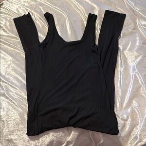 Rubbed Black Bodysuit
